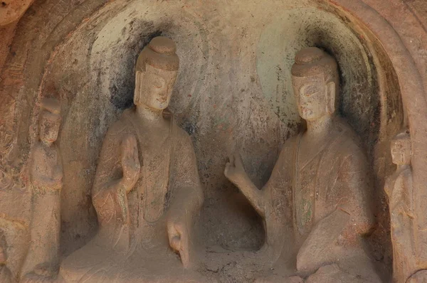 Bingling Tapınağı heykeller — Stok fotoğraf