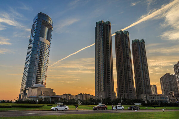 modern buildings of Dalian  city