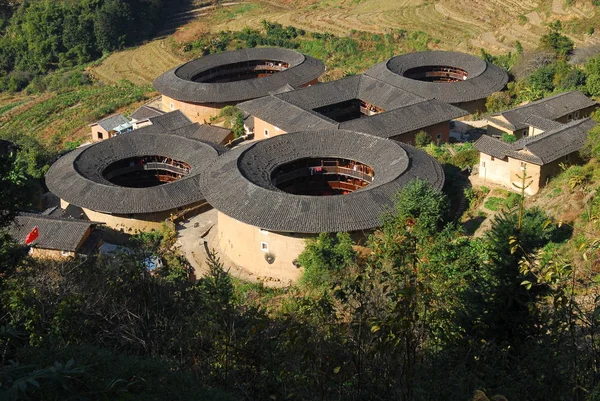 Fujian tulou Chinese rural dwellings — Stock Photo, Image