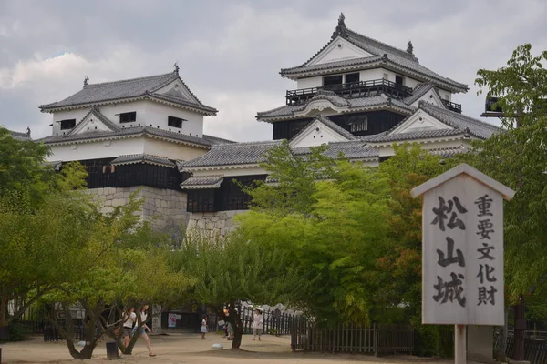 松山城堡视图 — 图库照片