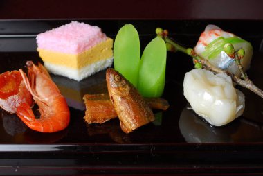 Deniz ürünleri yemek bir plaka üzerinde