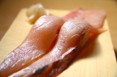 Deniz ürünleri yemek bir plaka üzerinde