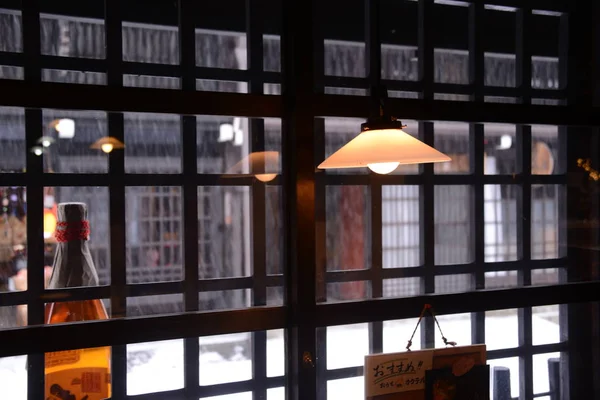 Lamp in traditional japanese bar — Stock Photo, Image