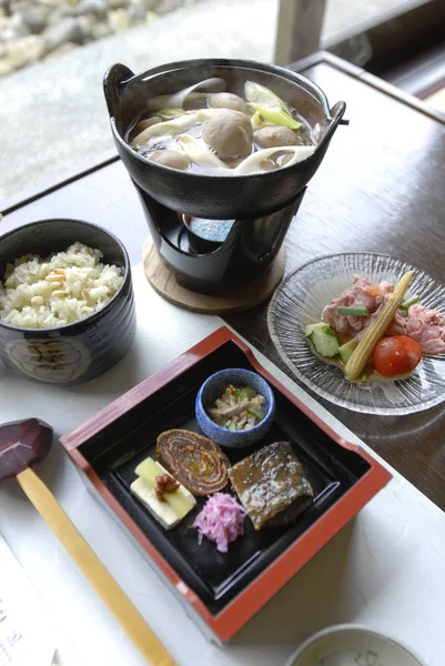 Традиційний японський обідній набір — стокове фото