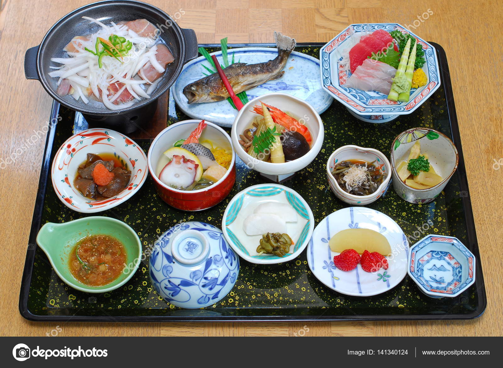 Traditional Japanese Dinner Stock Photo Topphoto 141340124 traditional-japanese-dinner-stock-photo-topphoto-141340124
