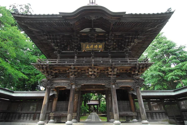 Templo de Chusonji em jardim — Fotografia de Stock