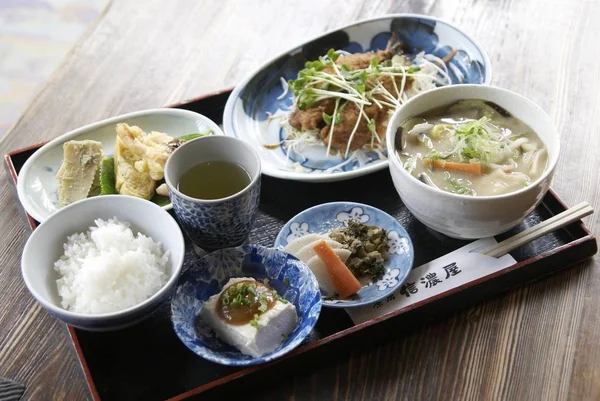 Traditional japanese complex dinner — Stock Photo, Image