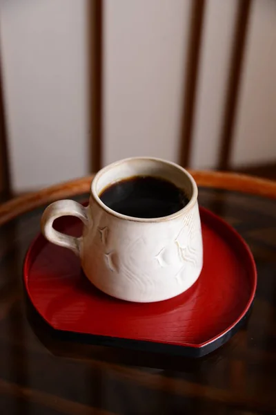 Coffee in white cup — Stock Photo, Image