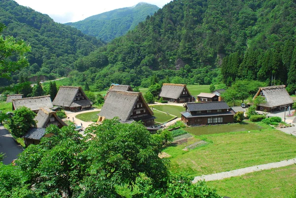 Village japonais dans le pays Toyama — Photo