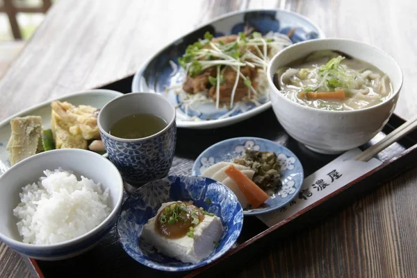 Traditional japanese complex dinner — Stock Photo, Image