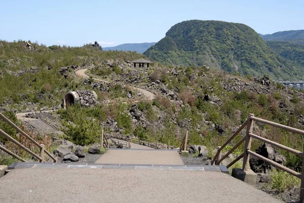 Platforma widokowa z Sakurajima — Zdjęcie stockowe