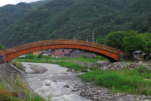 Puente en la prefectura de nagano — Foto de Stock