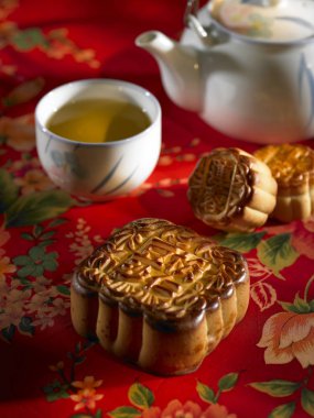 Çince el yazısı ile pişmiş çerezleri