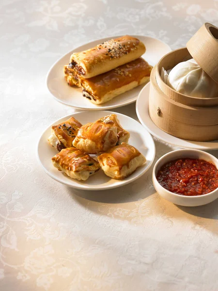 Chińskie przekąski dim sum ciasta — Zdjęcie stockowe