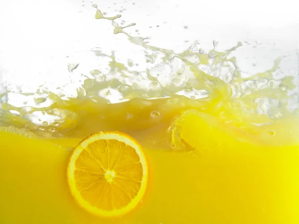 Fresh orange with juice — Stock Photo, Image
