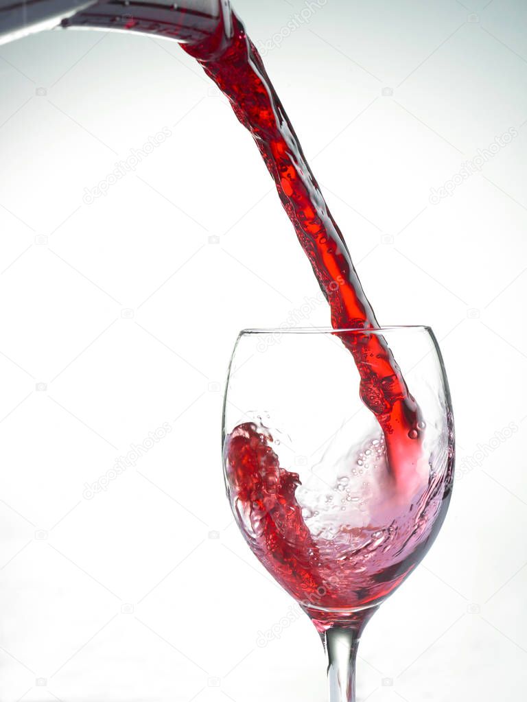 Pouring wine in glass
