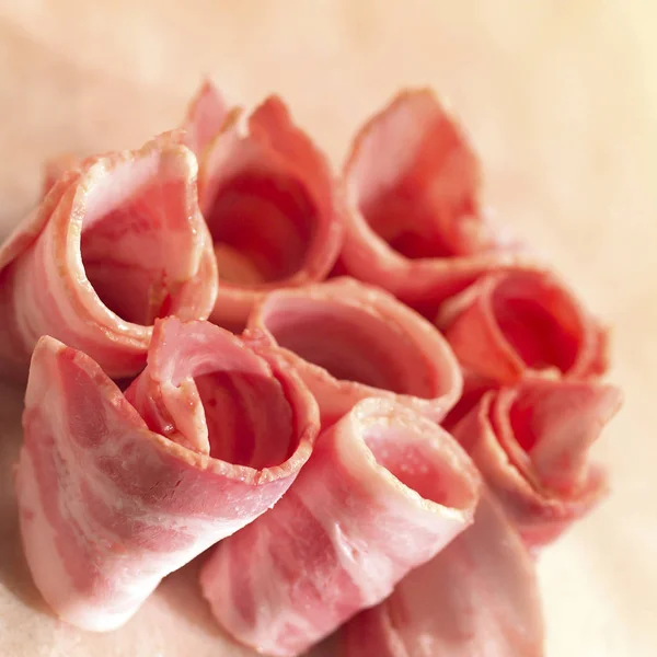 Bacon em bruto laminado — Fotografia de Stock