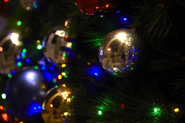 Arbre décoré de Noël — Photo