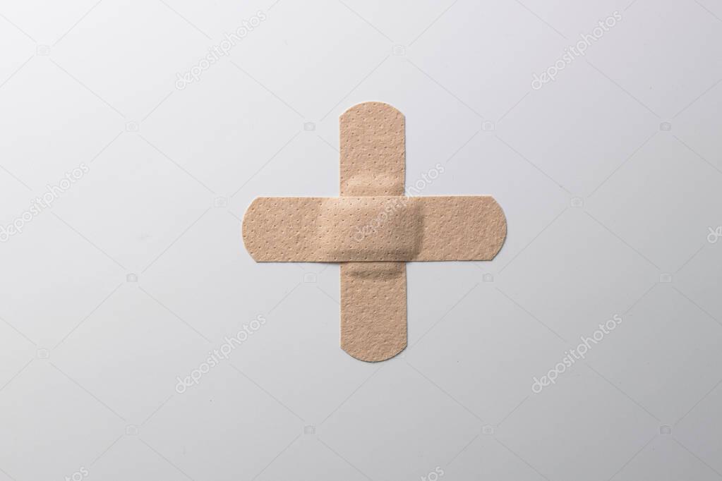 band-aids isolated on white background