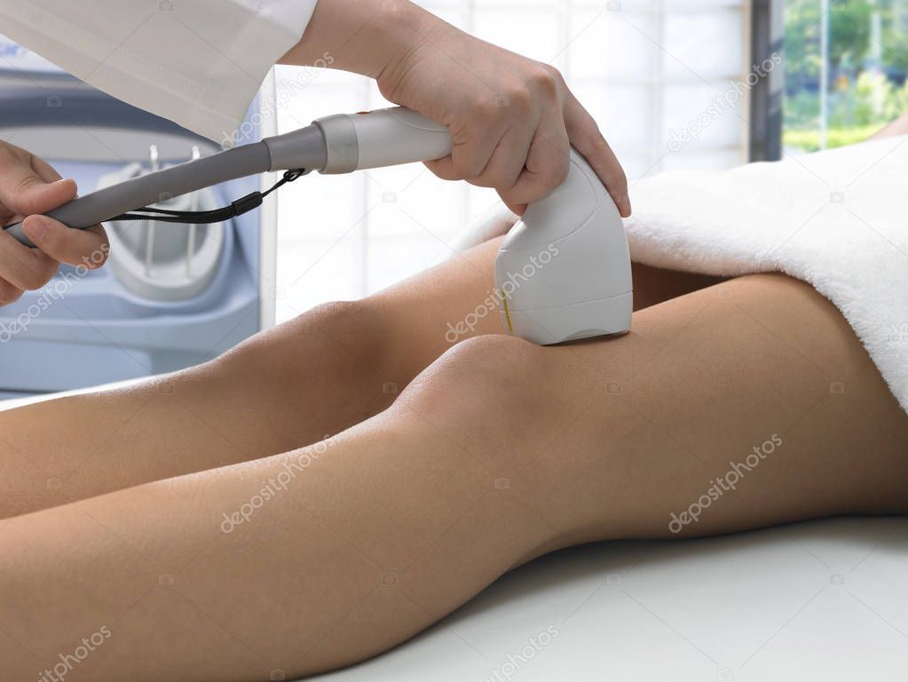 Woman on medical procedures in the clinic