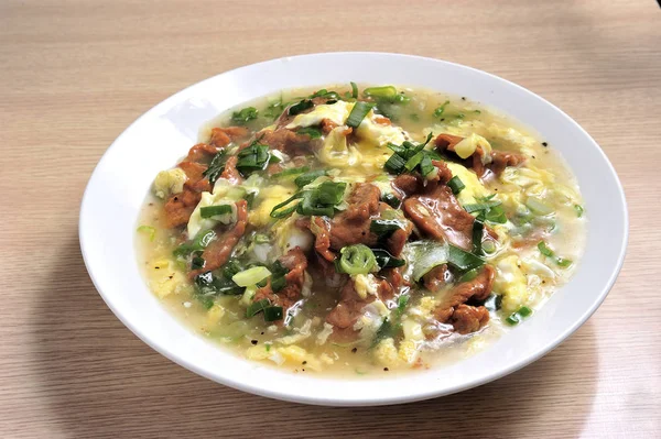 Steamed egg beef risotto