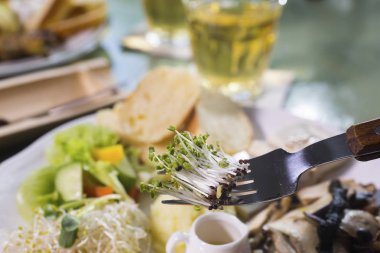 sahanda yumurta ve yonca bud