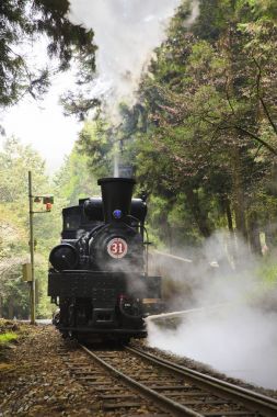 Siyah itme-çekme tren