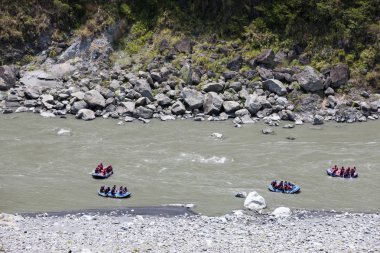 güzel manzara yeşil dağ ve nehir yeni Taipei, Tayvan