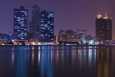 shi yusan manzara alan gün batımında Tayvan görünümünü