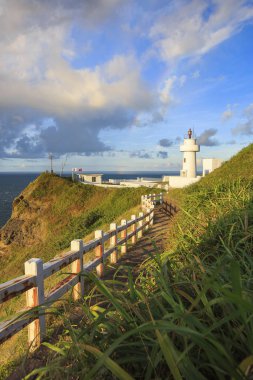 Tarihi Bitoujiao deniz feneri Ruifang bölgesinde, yeni Taipei, Tayvan.