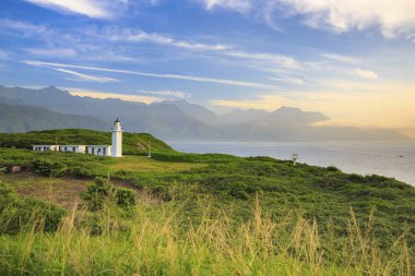 Bitoujiao deniz feneri Ruifang bölgesinde, yeni Taipei, Tayvan.