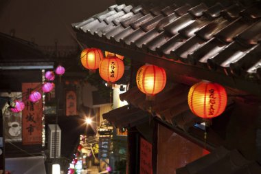 güzel fener ışıkları yeni Taipei Tayvan