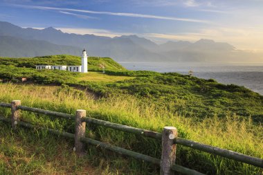 Tarihsel Bitoujiao deniz feneri Ruifang bölgesinde, yeni Taipei, Tayvan.
