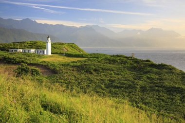 Güzellik Bitoujiao feneri Ruifang bölgesinde, yeni Taipei, Tayvan.