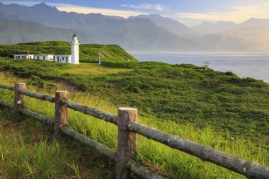 Tarihsel Bitoujiao deniz feneri Ruifang bölgesinde, yeni Taipei, Tayvan.