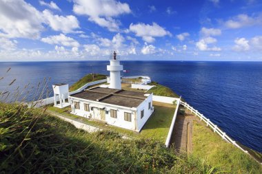 eski Qilaibi deniz feneri Hualien City, Tayvan.