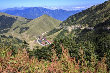 güzel Hehuanshan dağ Merkezi Tayvan