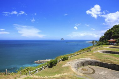 Baimiweng Fort veya Tayvan limanda Keelung kuzeybatısında kalede Holland