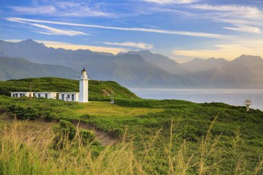 Bitoujiao deniz feneri Ruifang bölgesinde, yeni Taipei, Tayvan.
