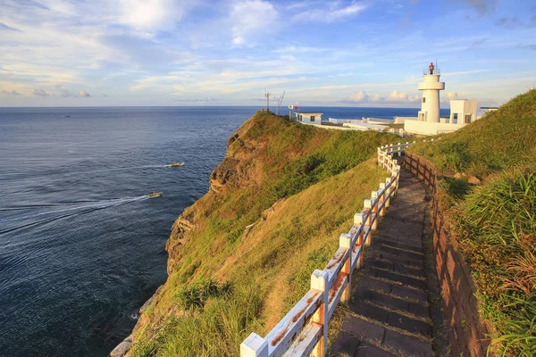 Tarihi Bitoujiao deniz feneri Ruifang bölgesinde, yeni Taipei, Tayvan.