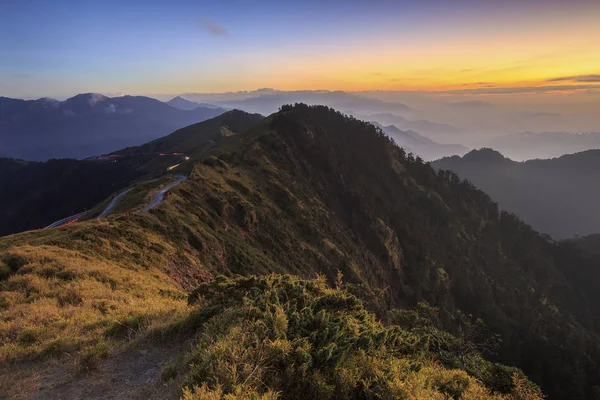 Sonbahar zaman Hehuanshan güzel ana en yüksek dağ Merkezi Tayvan