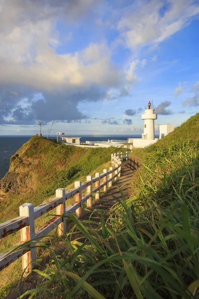 Tarihi Bitoujiao deniz feneri Ruifang bölgesinde, yeni Taipei, Tayvan.