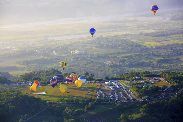 Heißluftballons Luyeh Hochland Taiwan — Stockfoto