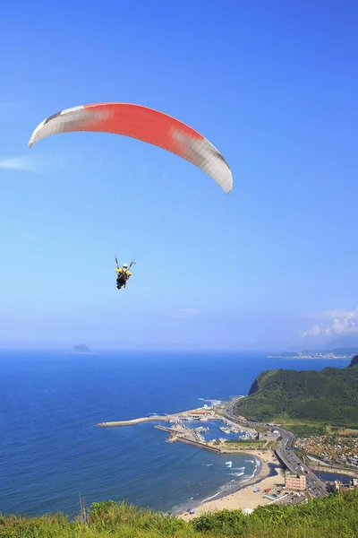 Hermoso Paisaje Mar Azul Con Montaña Verde Nuevo Taipei Taiwan — Foto de Stock