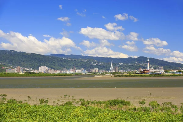 Tayvan kuzeydoğu kesiminde Keelung şehirdeki binaların görünümü.