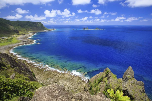 Bela Paisagem Mar Azul Com Montanha Verde Taipei Novo Taiwan — Fotografia de Stock