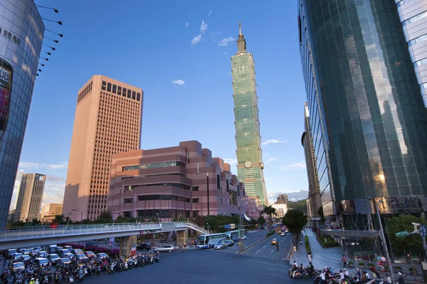 Visa Taipei 101 Tower Dagtid Taiwan — Stockfoto