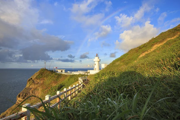 Tarihi Bitoujiao deniz feneri Ruifang bölgesinde, yeni Taipei, Tayvan.
