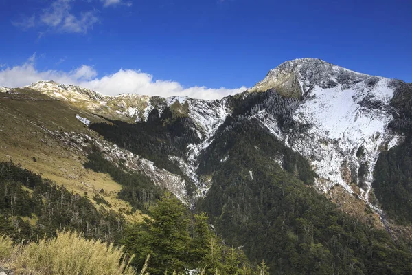 Piękne Góry Hehuanshan Zimie Centralnym Tajwanie — Zdjęcie stockowe