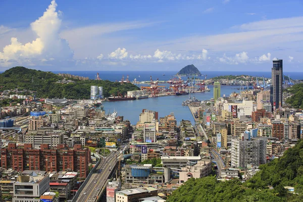 Vista Edificios Ciudad Keelung Parte Noreste Taiwán — Foto de Stock